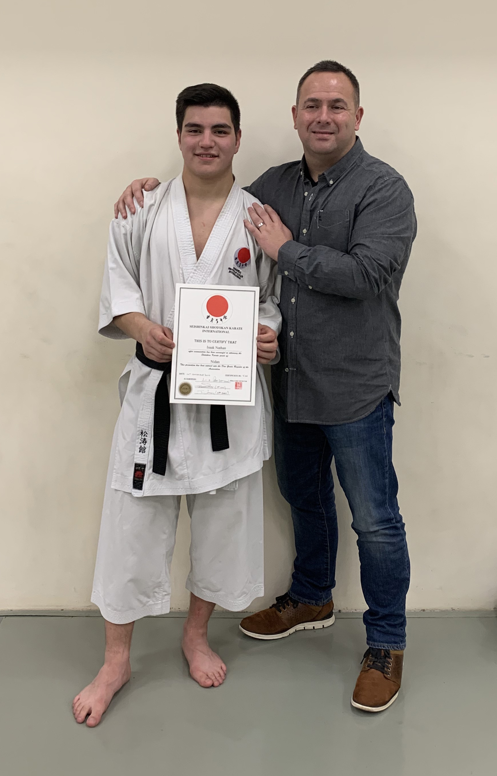 Sensei Isaak Nidan Grading